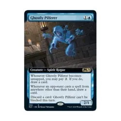 WOTC MtG Core Set 2021 Ghostly Pilferer (Extended Art) (R) (Foil) NM - Image 1