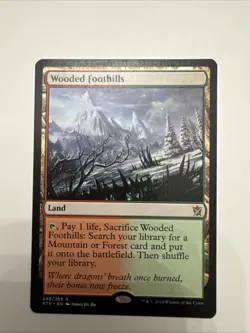 Wooded Foothills Khans of Tarkir Mtg Magic The Gathering Card - Image 1