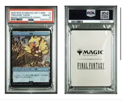 [PSA10] mc01 Mtg Ff Magic War Festival Stainless Steel Treasure Token Chocobo Ps - Image 1