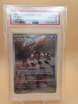 Mr. Mime 179/165 illustration Rare Pokemon 151 - PSA 10 Gem Mint - Image 1