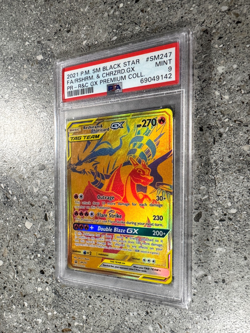 Pokemon TCG Reshiram & Charizard GX SM247 Black Star Promo Gold Holo PSA 9 MINT - Image 4
