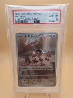 Mr. Mime 179/165 illustration Rare Pokemon 151 - PSA 10 Gem Mint - Image 1