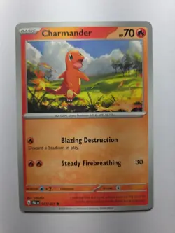 Charmander Non Holo 007/091 Common Paldean Fates Near Mint Nm Pokemon Tcg - Image 1