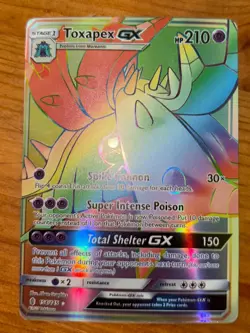2017 Pokemon Sun & Moon Guardians Rising 154 Full Art/Toxapex GX Secret - Image 1
