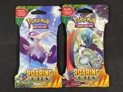 Pokemon Cards x2 Roaring Skies Sealed Blisters XY 2015 Gallade Top Opened - Image 1