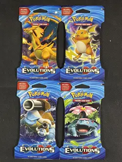 Pokemon Cards x4 Evolutions Blisters Sealed Artset XY Ultra Rare 2016 - Image 1