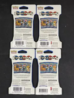 Pokemon Cards x4 Evolutions Blisters Sealed Artset XY Ultra Rare 2016 - Image 2