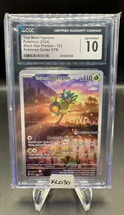 Teal Mask Ogerpon - Pokemon Center - SVPen Promo 123 - CGC 10 Gem Mint - Image 1