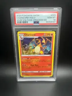 Pokemon Charizard Cracked Ice Holo 025/185 Vivid Voltage Promo English PSA 10 - Image 1