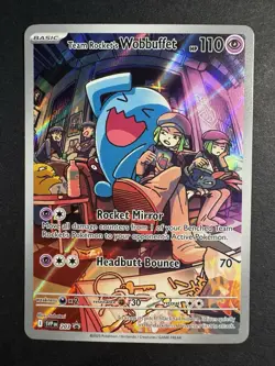 Team Rocket’s Wobuffet Promo 203 English Destined Rivals Pokemon TCG NM - Image 1