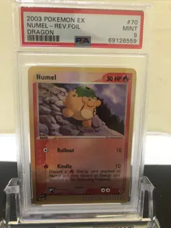2003 Pokemon Ex Dragon Numel-Reverse Foil 70/97 MINT PSA 9 71 - Image 1