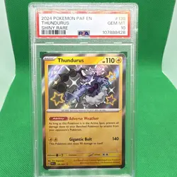 Thundurus Shiny Rare PSA 10 Pokemon Paldean Fates 139/091 - Image 1
