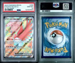 2025 POKEMON DRI EN-DESTINED RIVALS ULTRA RARE #209 ETHAN'S HO-OH EX PSA 10 - Image 3