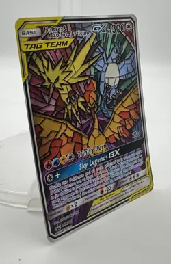 Pokemon TCG - Moltres, Zapdos & Articuno GX SM210 Tag Team Black Star Promo, NM+ - Image 2