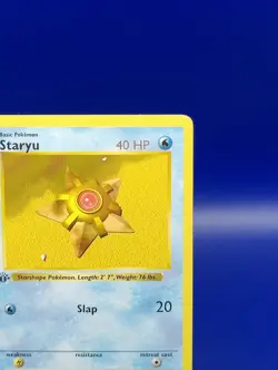 Staryu 65/102 1st Edition Shadowless Base Set Pokemon Card TCG WOTC 1999 LP - Image 5