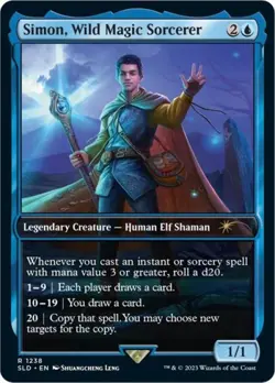 MTG English Simon, Wild Magic Sorcerer NM Foil Secret Lair - Image 1