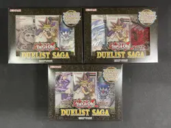 Yu-Gi-Oh Cards x3 Duelist Saga Sealed 3 Pack Display Boxs 1st Edition - Image 1