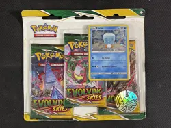 Pokemon Cards Evolving Skies Sealed 3 Pack Blister Pack SWSH Eiscue Promo 2021 - Image 1