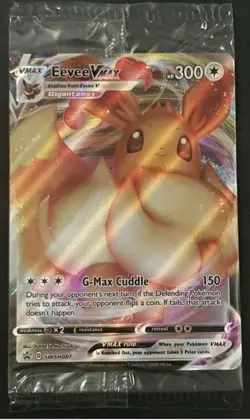 Shining Fates Eevee VMAX ETB Promo Sealed In Cellophane Pokemon Full Art Card - Image 1