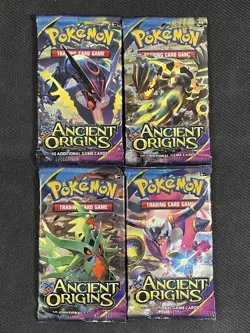 Pokemon Cards x4 Ancient Origins Sealed Booster Packs Artset XY Ultra Rare 2015 - Image 1