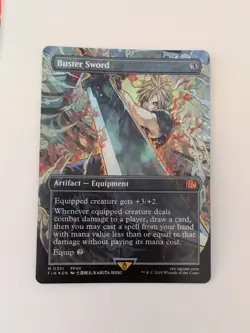 Buster Sword (Borderless) (Foil) NM - 0351 - MTG Final Fantasy (FIN) (EN) - Image 1