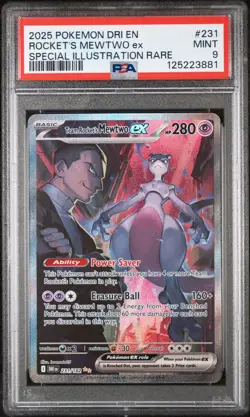 Pokemon TCG Team Rocket's Mewtwo EX Destined Rivals 231/182 PSA 9 - Image 1