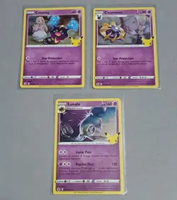 Pokemon Celebrations 25th Anniversary Lot Of 3 Cosmog. Cosmoem, Lunala Holo - Image 1