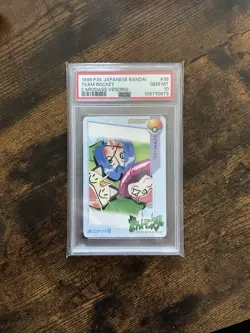 1998 Pokemon Japanese Bandai Carddass Vending #36 Team Rocket PSA 10 Meowth - Image 1
