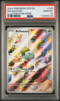 Bulbasaur 143/142 PSA 10 | Pokemon TCG Scarlet & Violet Stellar Crown - Image 1