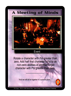 Babylon 5 CCG Great War Promo Card A Meeting Of Minds - Image 1