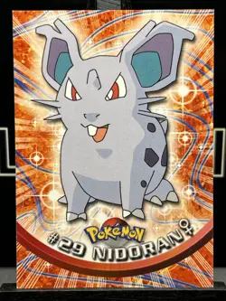 NIDORAN - # 29 - TOPPS SERIES 1 - BLUE LOGO - Pokemon Card - NM - Image 3