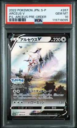 PSA 10 Arceus V Promo Pokemon TCG Card Authentic Graded Collectible - Image 1