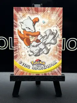 Pokemon 2000 Topps Pokemon TV Animation Edition Series 2 #105 Marowak Card LP - Image 2