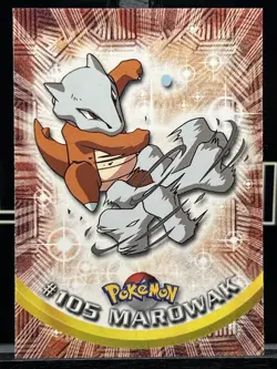 Pokemon 2000 Topps Pokemon TV Animation Edition Series 2 #105 Marowak Card LP - Image 3
