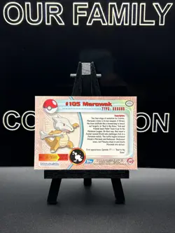 Pokemon 2000 Topps Pokemon TV Animation Edition Series 2 #105 Marowak Card LP - Image 4