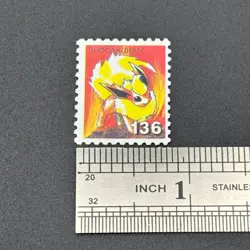 Flareon Pokemon Stamp Card Shogakukan Nintendo Japanese TCG Vintage S316-26 - Image 4