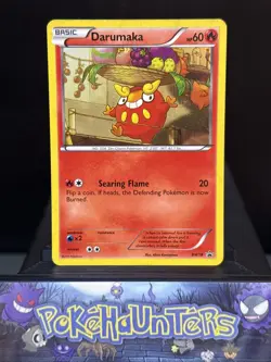 Pokemon Card Darumaka BW18 Black & White Black Star Promo Holo Played - Image 1