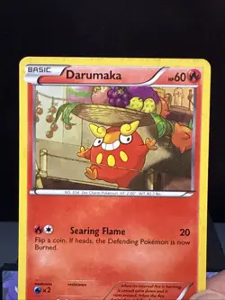 Pokemon Card Darumaka BW18 Black & White Black Star Promo Holo Played - Image 2