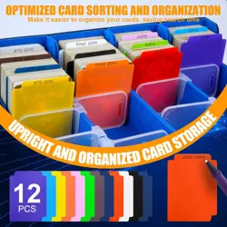 Trading Card Storage Box, 3200+ MTG Deck Box with 12 Colorful Dividers & 8 Card - Image 4