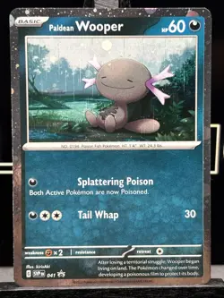 Paldean Wooper SVP 041 Black Star Promo - Cosmos Holo - Pokemon TCG Card NM - Image 3