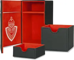 - Premium 100 Card Deck Box with Dice Compartment for Trading Card Games TCG (Bl - Image 1