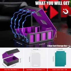 Trading Card Storage Box - 3500+ Magnetic MTG Deck Box with Handle,Commander & T - Image 2