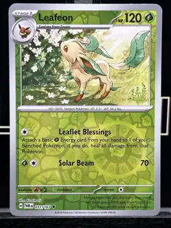 Leafeon 011/167 Reverse Holo TWM Twilight Masquerade Pokemon Card NM - Image 3