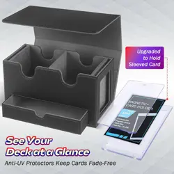 MTG Commander Deck Box with 2 Display & Dice Tray, Fits 320+ Cards, 4 Dividers & - Image 2