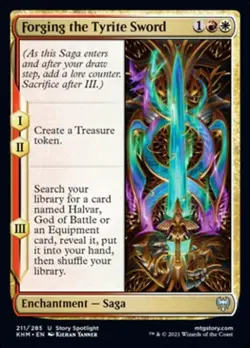 Forging the Tyrite Sword - Light Play MTG Kaldheim - Image 1