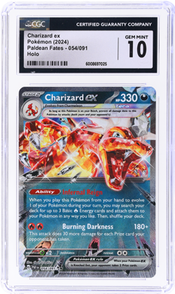 2024 Pokemon Scarlet and Violet Paldean Fates Charizard Ex #54 CGC 10 - Image 1