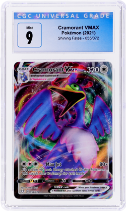 2021 Pokemon Sword and Shield Shining Fates Cramorant Vmax #55 CGC 9 - Image 1