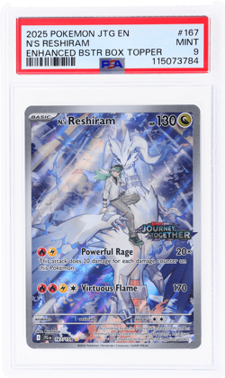 2025 Pokemon Scarlet and Violet Journey Together N's Reshiram PSA 9 - Image 1