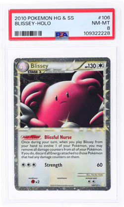 2010 Pokemon Heartgold Soulsilver Blissey Holo #106 PSA 8 - Image 1