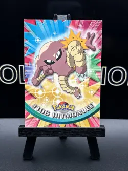 Pokemon #106 Hitmonlee Blue Label Topps 1999 TV Animation Series Regular LP - Image 2